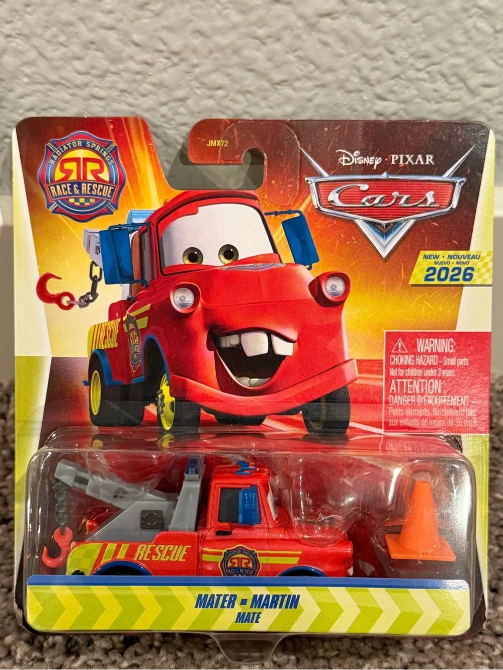2026 Disney Pixar Cars Tow Mate (Race & Rescue) Diecast car with traffic cone